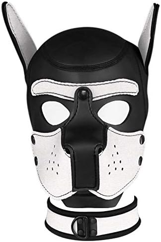 Pluden neoprenska maska za štene punog lica sa kragnom, novost uklonjiva Cosplay maska za kapuljaču