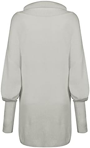 Ženski džemper od turtleneck-a čvrsta boja ubode dugih rukava u džemperu vrhunske duge džempere