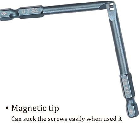 Kozelo set za ključ za ključ - [2,5 inčni x H1 / 4 x U4 U5 U6 U7 U8] Magnetna U-tipa serijska šarga za vijak za pneumatsku ili električnu upotrebu alata, S2 Steel