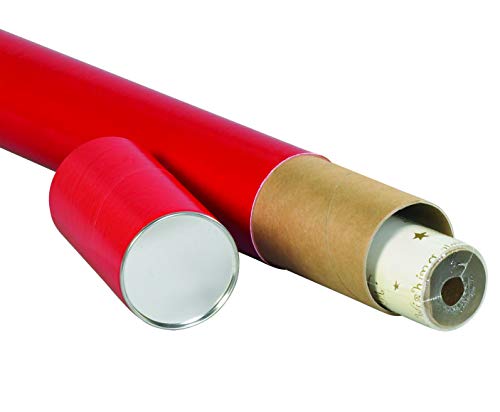 Aviditi Premium Crvene teleskopske cijevi, 3 x 30 inča, za otpremu, čuvanje, slanje poštom, nacrte i postere