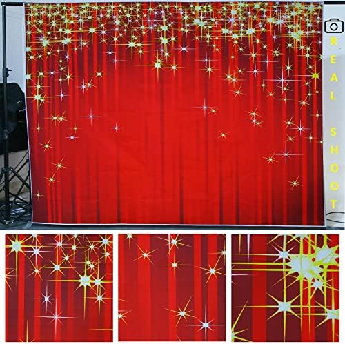 Crvena i Zlatna pozadina Sparkle crveni tepih zavjese Božić fotografija pozadina za crvene zlatne Glitter Božić dekoracije stranke