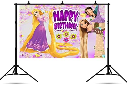 Princeza Rapunzel pozadina za dekoracije za rođendanske zabave, zapetljani baner za dekoracije stola za torte za rođendanske zabave,