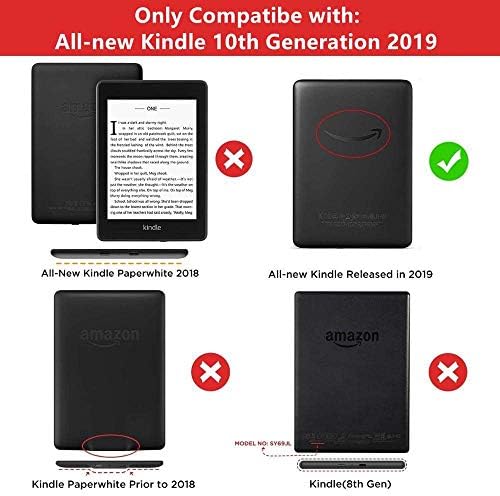 ZENGCANG Kindle PU kožna navlaka-futrola za potpuno novi Kindle 10th J9G29R 6 Inch 2019 objavljen Magnetic Smart Fabric Cover kožna zaštitna futrola za zaštitu od vode