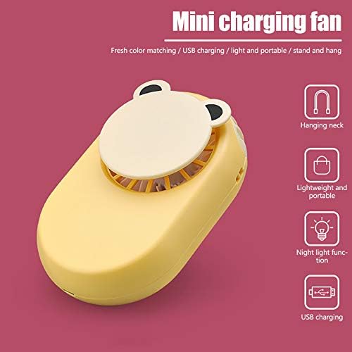 Giligege prijenosni ventilator za žene za žene slatka USB baterija koja se radi za ruke besplatne hlađenje vani unutarnjeg ljubitelja