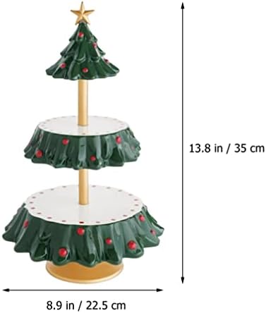 Stalak za svadbenu tortu Božić Cupcake Stand držač za torte: Božić oblik drveta 3 Tier Desert štand polica dekorativni poslužavnici