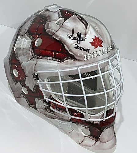 Ann-renee Desbiens potpisala F / S Golman Mask Team Kanada 2022 Olimpijada Psa COA - autograme NHL kacige i maske