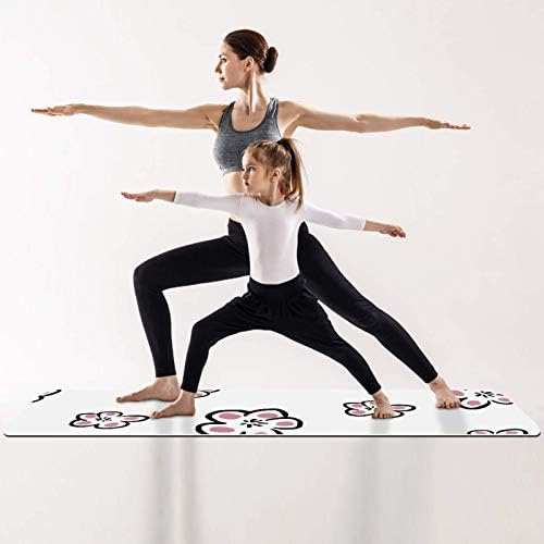 Siebzeh Plum Flower Cherry Pattern Premium Thick Yoga Mat Eco Friendly gumeni Health&fitnes Non Slip Mat za sve vrste vježbe joge