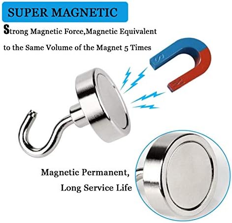 Guangming - Magnetne kuke, snažna kuka za magnet Neodymium, kuka za teške uvjete za dom, kuhinju, radno mjesto, ured i garažu, kuka