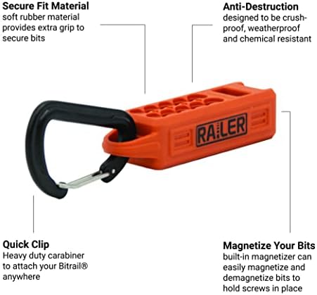 Railer Allen ključ Hex bit Set 2 inčni Impact Driver 20pc Hex bit Set sa malo držač & karabiner. Premium S2 Čelik, Idealno Za Vijke