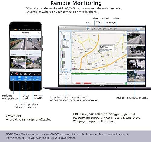 Joinglgo 6-CH 1080P 10 Zapis na dodir DVR fotoaparat zapisnik, alarm za otkrivanje pokreta, vodootporna IR kamera za kamiona van autobusa