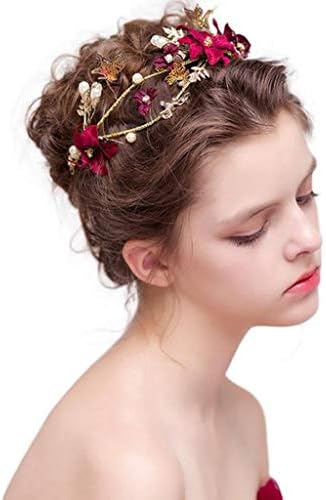Wssbk zlatni list cvijet Tiaras vještački dijamant Coronal Bride Headpiece princeza vjenčanje Headdress ukrasi za kosu