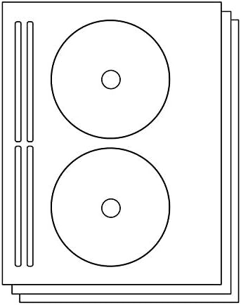 50 listova - pune pokrivenosti CD/DVD naljepnice Avery kompatibilne 8960 naljepnice za disk i futrole - 2 kompleta naljepnica po listu