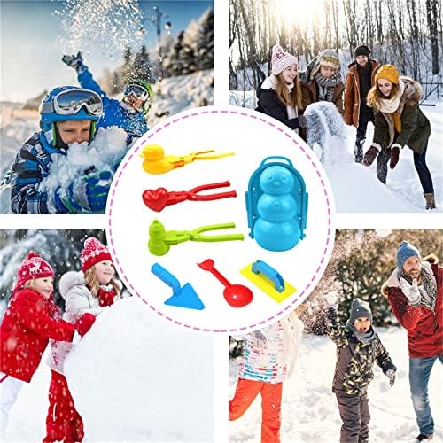 Guolarizi Snow Snowball Maker Clip Maker Snjegović U Obliku Snježnog Pijeska Alat Zimska Djeca Vanjski Alat 7 Set Omladinskih Snježnih Bibs