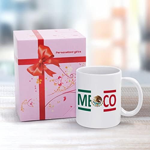 Štampa meksičke zastave šolja za kafu keramička šolja za čaj smešni poklon sa dizajnom logotipa za kancelarijski dom Žene Muškarci-11