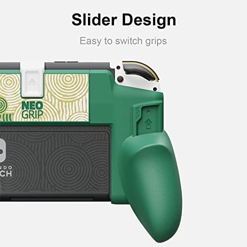 Lobanja & Co. NeoGrip: ergonomska tvrda školjka sa zamjenjivim hvataljkama [da stane u sve veličine ruku] za Nintendo Switch OLED
