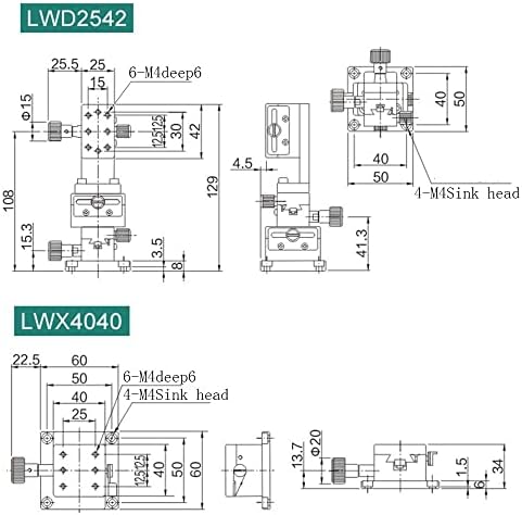 XYZ osa LWD4040 dovetail groove vodič tip ručnog pomeranja platforme zupčanika dugme za podešavanje kliznog stola opterećenje 29.4