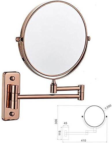 Zaahh zidno ogledalo, proširivo sklopivo kupatilo za brijanje Kozmetičko ogledalo za šminkanje-3x / 1x uvećanje