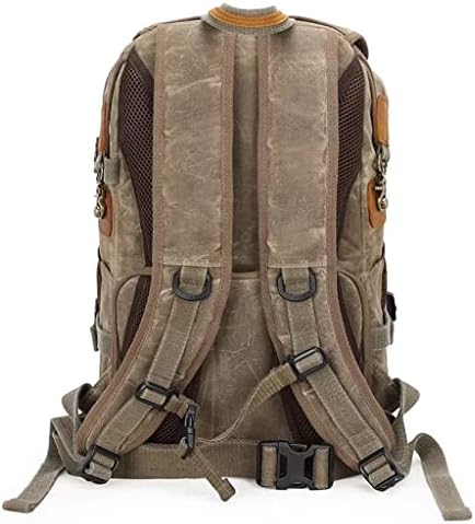 WYFDP vodootporno Batik platno & kožna Retro Kamera ruksak za povremene putnike torbe stativ DSLR