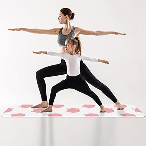NDKMEHFOJ slatka Mini Pink Pig Folding gimnastika Mat Yoga Mat Pad non-Slip izgubiti težinu Vodootporan Sport Mat vježbe & nbsp;za