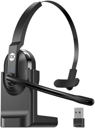 FXWONTY bežične slušalice, Bluetooth slušalice sa AI bazom za uklanjanje mikrofona i punjenja, 50h Bluetooth 5.0 slušalice sa USB-om