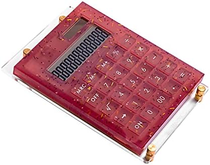 Kalkulator smeđeg prozirnog kalkulatora za solarni napajanje sa velikim LCD ekranom i postoljem, 12-znamenki ručni kalkulator radne