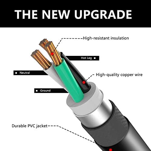 Hzxvogen 30AMP zavarivač kabl -10awg mjerač teške industrijske nema 5-15P do 14-50R zavarivačke kabel sa osvijetljenim krajem, ETL