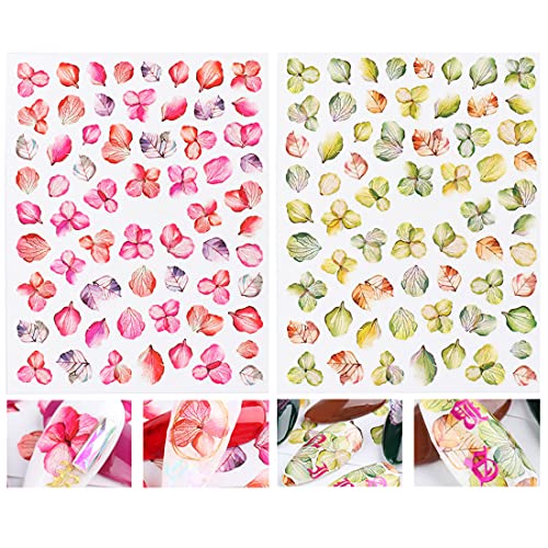 Wokoto 11 listova naljepnice za nokte cvijeće naljepnice za nokte naljepnice za umjetnost noktiju samoljepljive 3D naljepnice za umjetnost