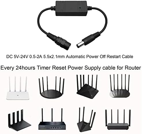 Diariepielos Resete Reset DC-napajanje TIMER, za mačke usmjerivač 5V-24V 5,5x2 mm repeater remootter kablovski dodaci