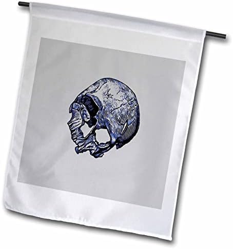 3Droza Taiche - Ilustracija - lobanja - slomljena ljudska lubanja u tetovažnom stilu - Zastave