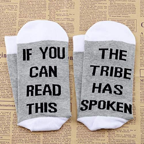 JXGZSO 2 pari Survivor čarape Preživjeli poklon Ako možete čitati ovo, pleme je izgovoreno čarape
