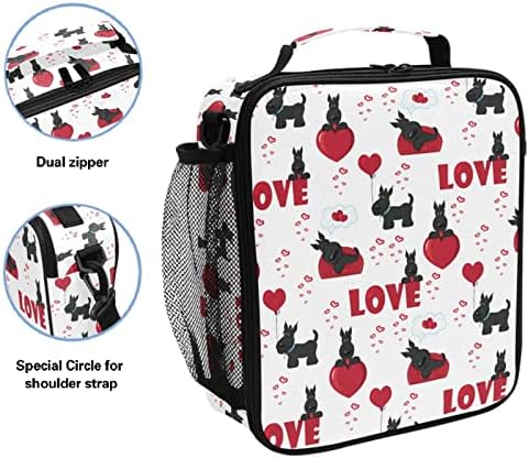 ZZXXB psi vole srce izolovana torba za ručak kutija za višekratnu upotrebu termo hladnjača Tote Vanjska putna torba za piknik sa naramenicom