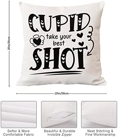 Valentinovo romantično bacanje jastučni poklopac cupid Uzmi svoj najbolji shot jastuk za jastuk za jastuk za vjenčanje Angažman godišnjica