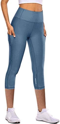 Crne ženske hlače casual pantalone žene crossever clarne gamaše visoko struka balačke joge hlače s džepovima za žene Bel