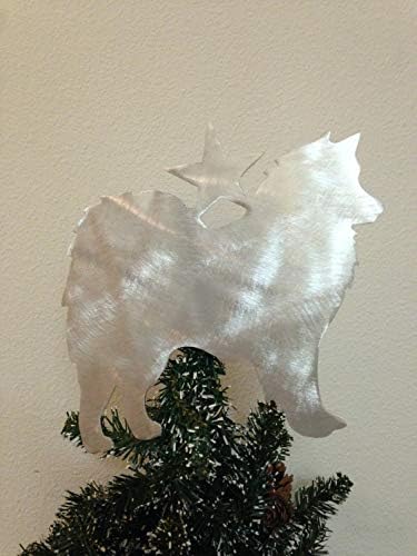 Japanski špic, pas, zvezda, pas za božićne stablo, venac za ukrašavanje, odmorski dekoracija, aluminijum
