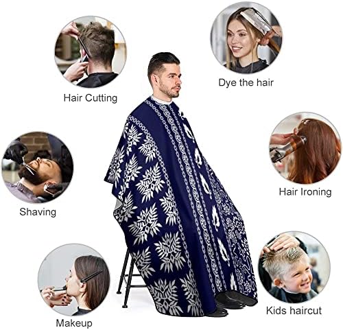 Rezanje kose za muškarce Žena, boemska demaska ​​Etničke pruge motivi veliki ogrtač za šišanje s podesivim zatvaračem vodootpornim