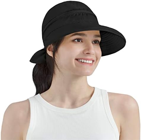 Sun Cube Women Sun Hat Upf 50+, Zip Off Sun Hat Visor, Ponytail Zaštita od sunca Hat Golf Beach Travel Paket