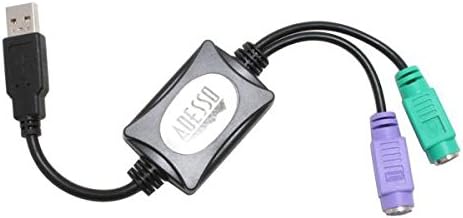 ADESSO ADP-PU21 - PS / 2 do USB adaptera, povezuje 2 PS / 2 konektora na 1 USB port / središte, crna