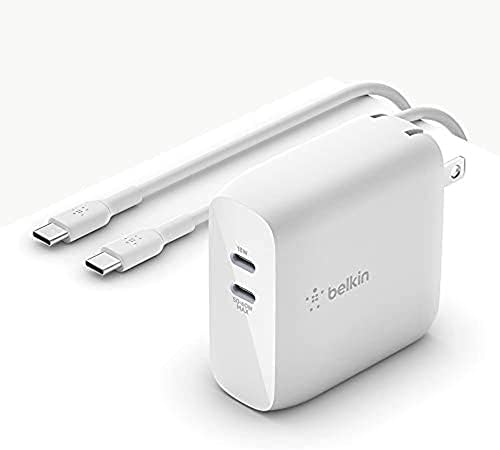 Belkin BoostCharge USB C 68w Gan zidni Punjač sa dvostrukim priključcima-iPhone punjač brzo punjenje, Tip C punjač, USB C punjač w