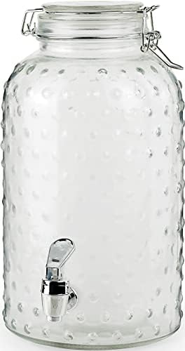 Circleware Hobnail Mason Jar Glass Rightser, domaći i kuhinjski stakleni proizvodi Pijnik pića za sok, pivo i ledena hladna pića za