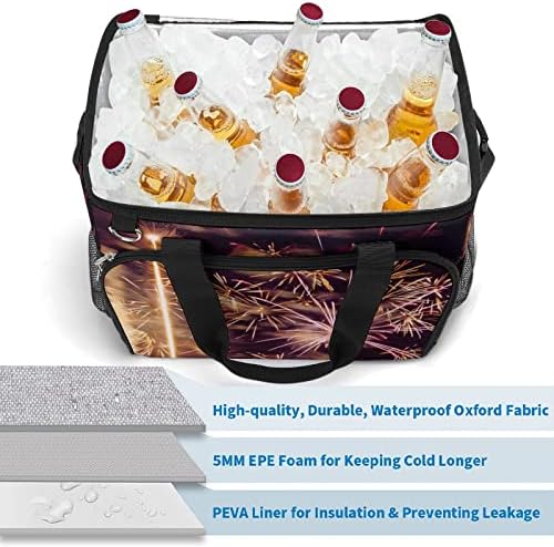 Lijepa Vatromet Cooler Bag Izolovana Kutija Za Ručak Prenosiva Torba Sa Nepropusnim Curenjem Funny Print