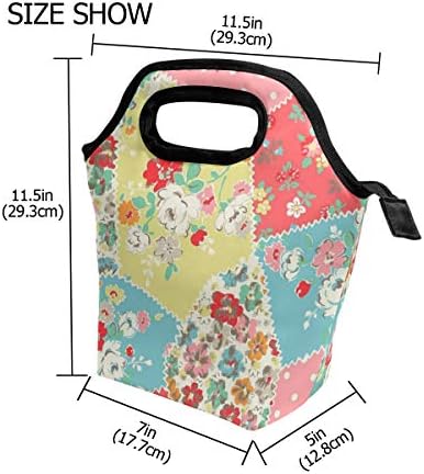 Vipsk torba za ručak Spliciranje cvjetnog uzorka kutija za ručak, vodootporna torbica za piknik na otvorenom torbica za ručak torbe