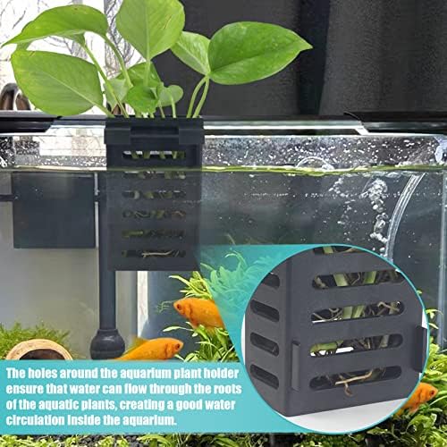 SANJHFF 2 kom viseći držač za akvarijske biljke, držač biljaka za akvarijume sa udicama, šolje za akvarijske Sadilice za rastuće biljke,