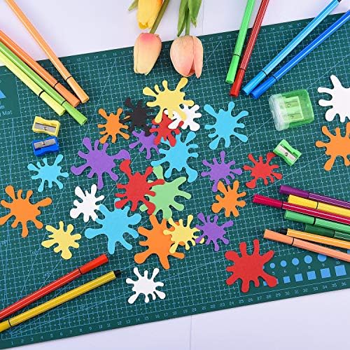 200 komada Paint Splatter Confetti Art Book Splash Stol Confetti za umjetnička rođendanski ukrasi, 8 boja