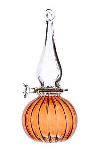The Lantern Brownish Glass Božićno drvce za ukrašavanje ukrasa sa 14k zlatom | Rebrasto staklo | Ideje za ukrašavanje za Božić | Božićni