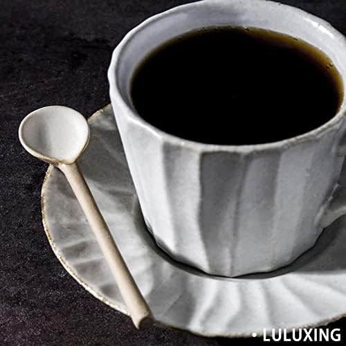 Luluxing keramička mala kašika za kafu Retro mala porculanska kašika Mini kašičice za kafu šećerni desert slatko pakovanje posuđa
