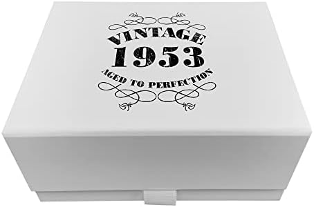 Poklon kutije sa poklopcima-magnetna Poklon kutija - Bijela Poklon kutija za poklone za 70. rođendan u 5 veličina - Vintage-mala