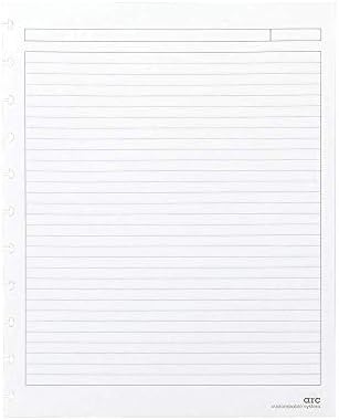 Spajalice? Lučni papir za punjenje bilježnica, veličine slova, uskog pravila, bijeli, 8 1/2 x 11, 50 listova