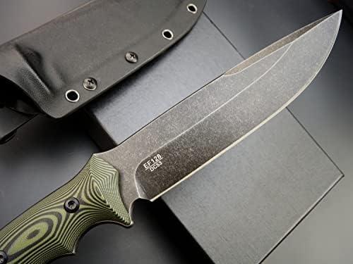 EAFENGROW EF128 nož sa fiksnim nožama DC53 čelična oštrica, dva tonska G10 ručka punog tang fiksni nož za ravni nož za radno kampiranje