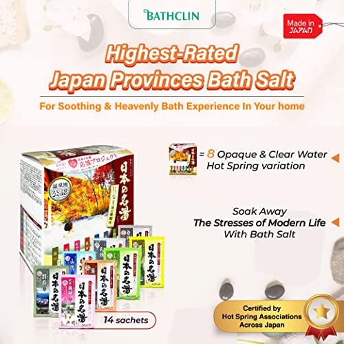 [42 Pack x30g] Japan Healing Onsen kvaliteta vode za kupanje Sol asortiman paket, autentične soli za kupanje službeno licenciran od