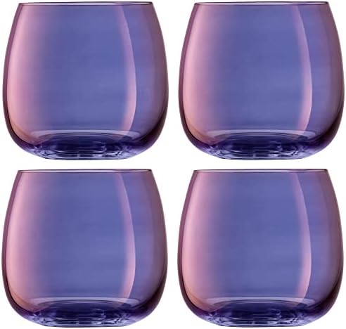 LSA International Aurora Stemless Glass 370ml Polar Violet x 4